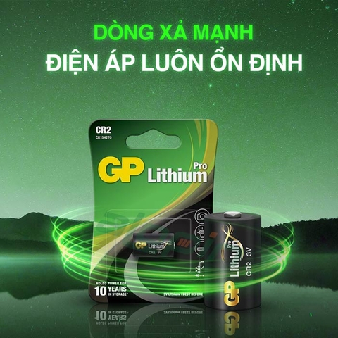 Pin GP CR123A Pro Lithium 3V - Chính Hãng