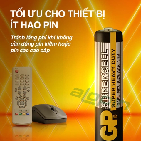 Pin GP Supercell AAA / R03 (1.5V) – Chính Hãng