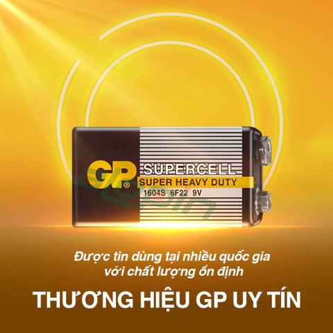 Pin GP Supercell 9V / 6F22 - Chính Hãng