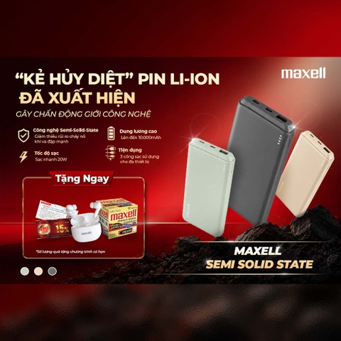 Pin Sạc Dự Phòng Maxell Semi Solid Power Bank