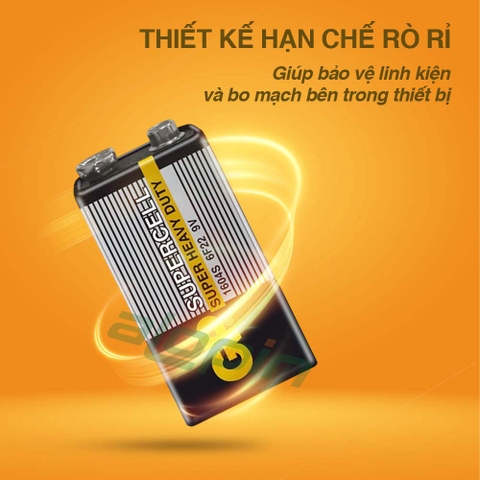 Pin GP Supercell 9V / 6F22 - Chính Hãng