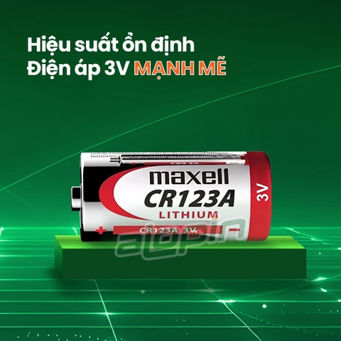 Pin Maxell CR123A Lithium 3V - Chính Hãng