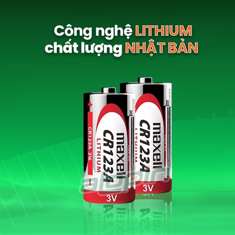 Pin Maxell CR123A Lithium 3V - Chính Hãng