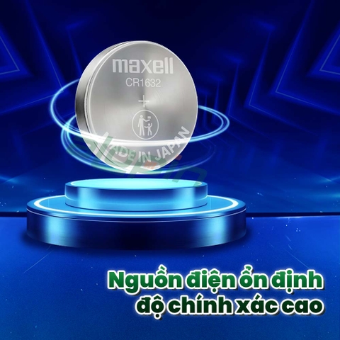 Pin Maxell CR1632 Lithium 3V (Vỉ 1 Viên) - Chính Hãng