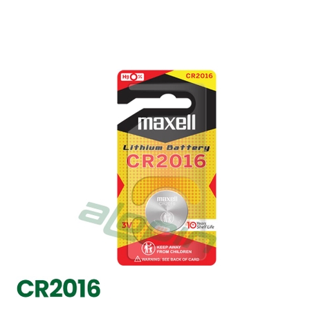 Pin Maxell CR2016 Lithium 3V (Vỉ 1 Viên) - Chính Hãng