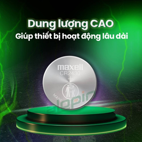 Pin Maxell CR2430 Lithium 3V (Vỉ 1 Viên) - Chính Hãng