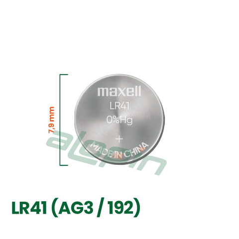 Pin Maxell Alkaline LR41 (AG3 / 192) - Chính Hãng