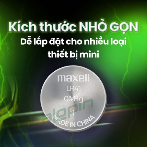 Pin Maxell Alkaline LR41 (AG3 / 192) - Chính Hãng