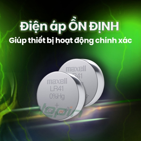 Pin Maxell Alkaline LR41 (AG3 / 192) - Chính Hãng
