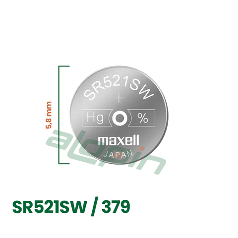 Pin Maxell SR521SW/ 379 (Đồng Hồ Đeo Tay) - Chính Hãng