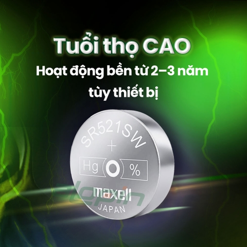 Pin Maxell SR521SW/ 379 (Vỉ 1 Viên) - Chính Hãng