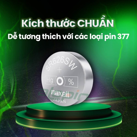 Pin Maxell SR626SW/ 377 (Đồng Hồ Đeo Tay) - Chính Hãng