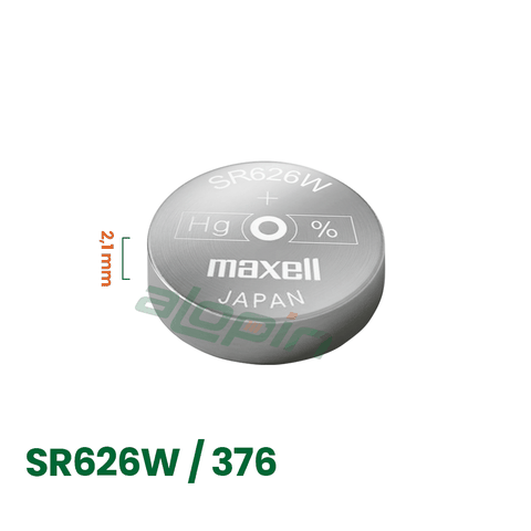 Pin Maxell SR626W / 376 (Đồng Hồ Đeo Tay) - Chính Hãng