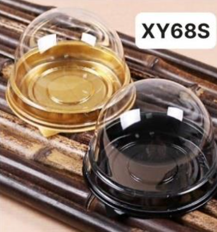 Hộp Nhựa nắp tròn XY68 đế đen (Thùng 2400)