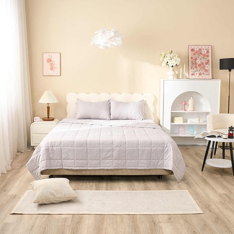 Bộ chăn ga chun Goodnight Airsilk 4CT màu xám