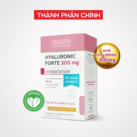 B17C Thực phẩm bảo vệ sức khỏe Hyaluronic Forte 300mg - Biocyte