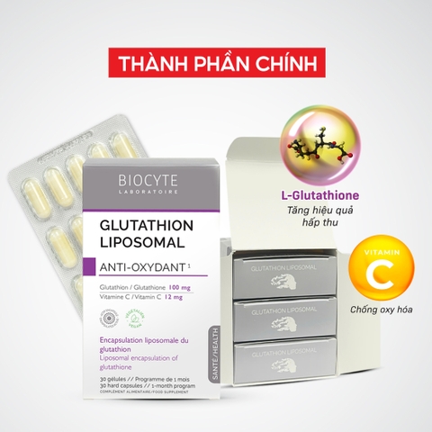 B19C Thực phẩm bảo vệ sức khỏe Glutathion Liposomal - Biocyte