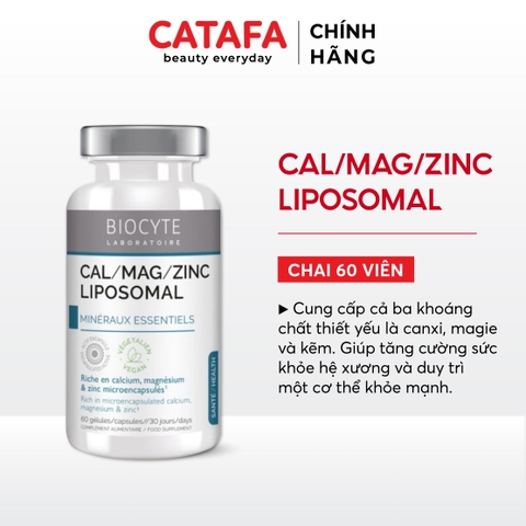 B20 Thực phẩm bảo vệ sức khỏe Cal/Mag/Zinc Liposomal - Biocyte