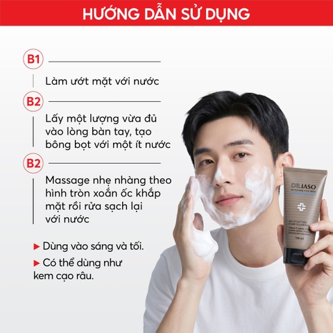 Combo 2 D17 Sữa rửa mặt cho nam giới Skincare For Men Multi-Action Foam Cleanser - Dr IASO