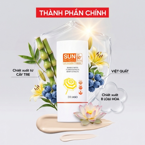 D38 Kem chống nắng Sun Protection SPF50+/PA++++ - Dr IASO