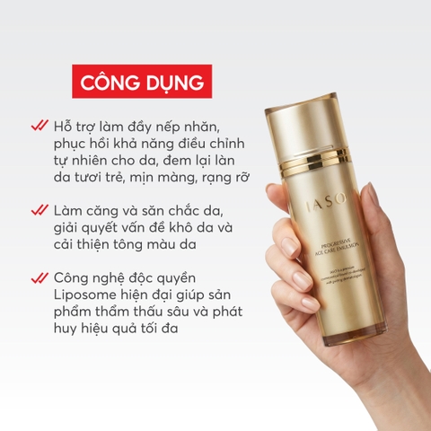 I18 Sữa dưỡng ẩm giúp săn chắc da và giảm nếp nhăn Progressive Age Care Emulsion - IASO