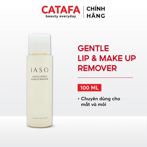 I42 Nước tẩy trang mắt và môi Gentle Lip & Eye Make Up Remover - IASO
