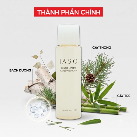 I42 Nước tẩy trang mắt và môi Gentle Lip & Eye Make Up Remover - IASO