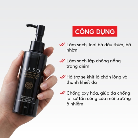I54 Dầu tẩy trang Ghassoul Black Cleansing Oil - IASO