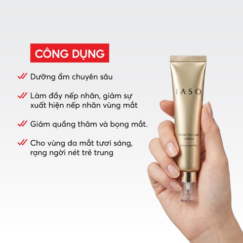 I59 Kem dưỡng vùng mắt giúp làm sáng da và giảm nếp nhăn Total Eye Care Cream - IASO