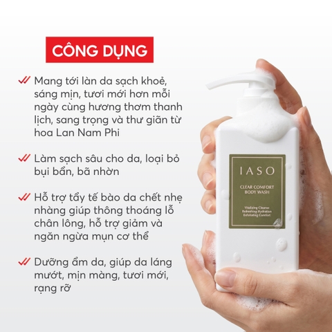 I83 Sữa tắm làm sạch da Clear Comfort Body Wash - IASO