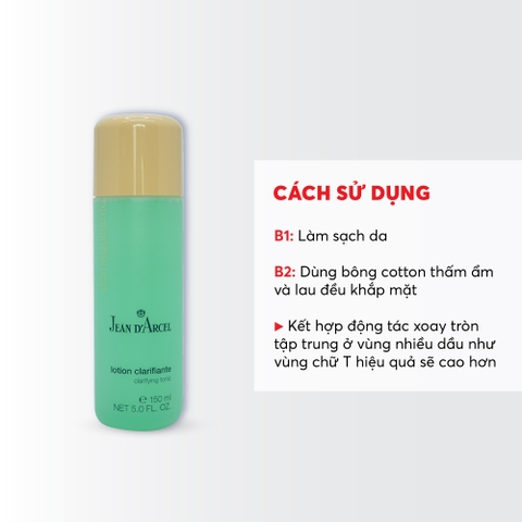 J02L Nước cân bằng hỗ trợ ngăn ngừa mụn Clarifying Tonic - Jean d'Arcel