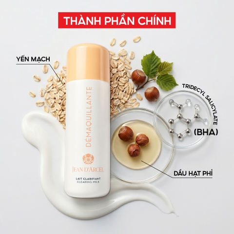 J107 Sữa rửa mặt Clearing Milk - Jean d'Arcel