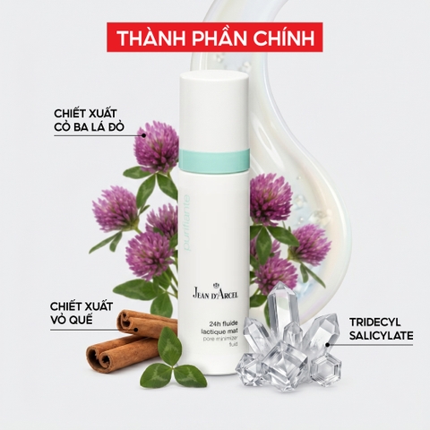 J112 Sữa dưỡng giúp giảm bóng nhờn, se khít lỗ chân lông Pore Minimizer Fluid - Jean d'Arcel