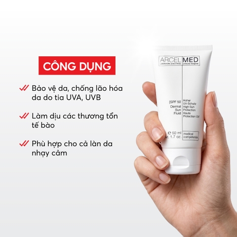 Combo 2 sản phẩm Dermar Sun Fluid SPF50 50ml - Kem chống nắng Dermar Sun Fluid SPF50 (J233)