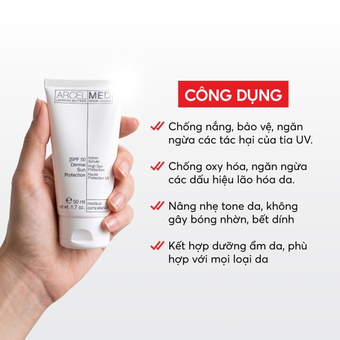 J26 Kem chống nắng SPF50 Dermal Sun Protection - Jean d'Arcel