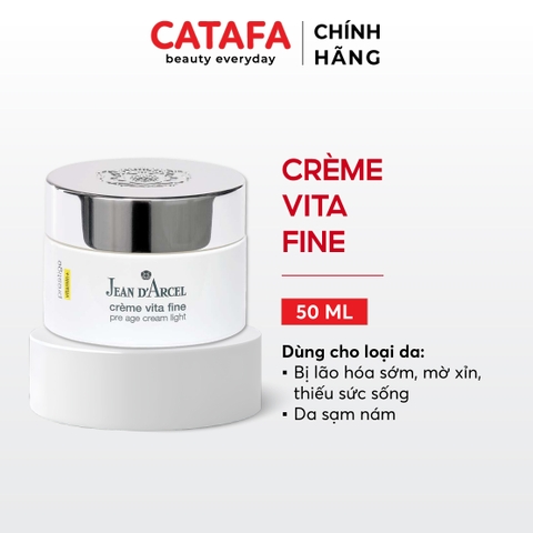 J76 Kem dưỡng hỗ trợ sáng mịn da Crème Vita Fine  - Jean d'Arcel