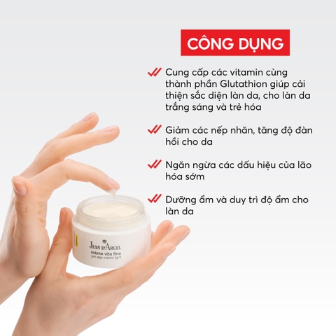 J76 Kem dưỡng hỗ trợ sáng mịn da Crème Vita Fine  - Jean d'Arcel