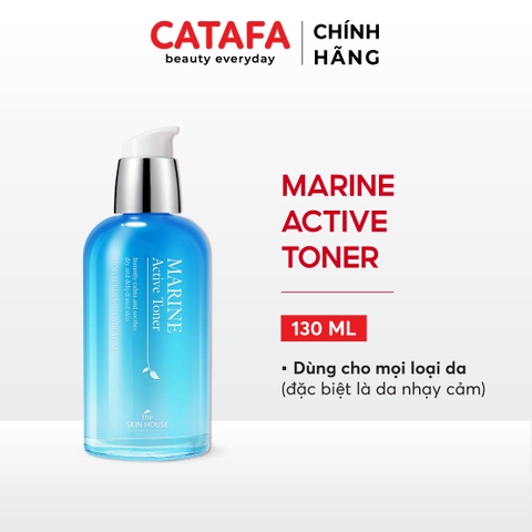 T55 Nước cân bằng giúp giảm khô và sáng mịn da Marine Active Toner - The Skin House