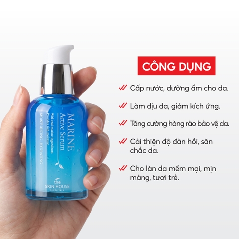 T56 Tinh chất giúp giảm khô và sáng mịn da Marine Active Serum - The Skin House