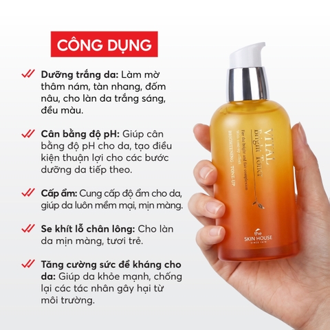 T58 Nước hoa hồng vitamin giúp làm sáng da Vital Bright Toner - The Skin House