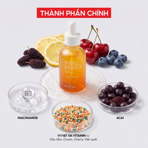 T59 Tinh chất giúp sáng mịn da và giảm nếp nhăn Vital Bright Serum - The Skin House