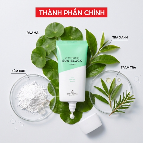 T61 Kem chống nắng UV Protection Sun block TeaTree (SPF50+, PA+++) - The Skin House