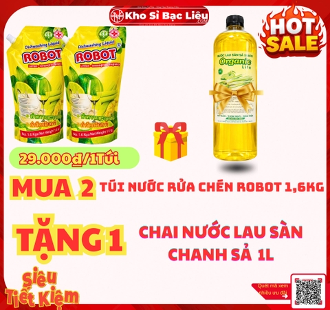 KM TÚI NƯỚC RỬA CHÉN ROBOT LỚN 1.6kg LOẠI 1 CHÍNH HÃNG (2)