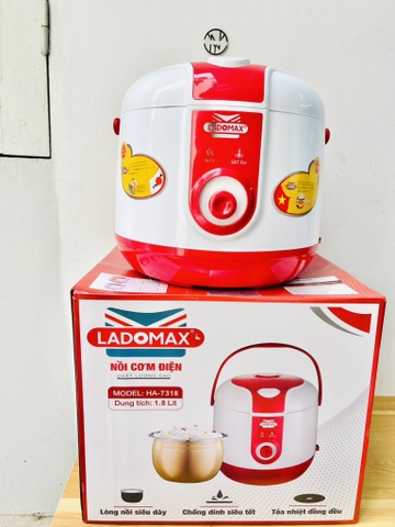 NỒI CƠM ĐIỆN LADOMAX CHÍNH HÃNG NẮP GÀI MÃ 7318 (40) '
