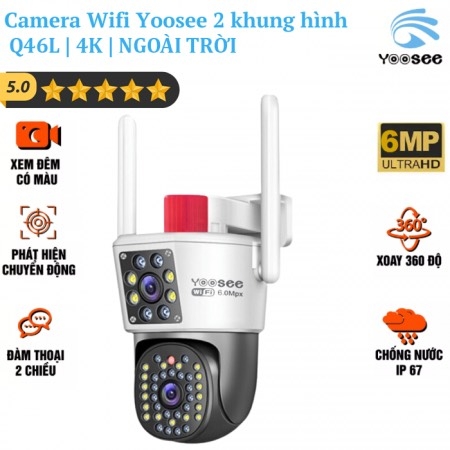 Camera Q46 Yoosee Chính Hãng 2 Khung Hình Có Đèn Báo Động Mắt 6MP Ngoài Trời (40) '