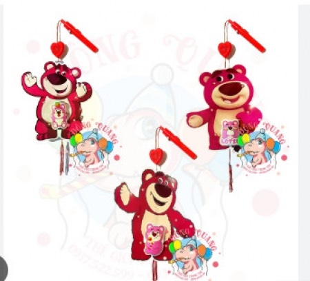 Lồng Đèn Gấu Dâu Ghép 2 Mảnh Có Nhạc Có Đèn (2)