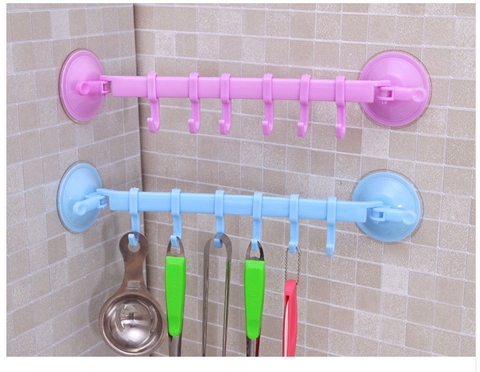 Thanh Treo Hít Tường Nhà Tắm 6 Móc (1) '