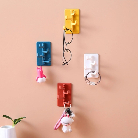 Móc Treo Đồ 4 Móc Dán Tường Treo Chìa Khoá (1)