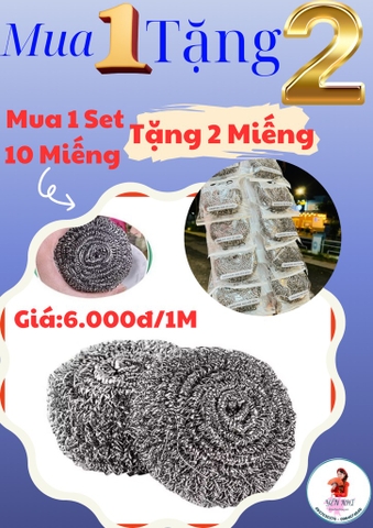KM MIẾNG CƯỚC 30GRAM INOX CHÀ XOONG NỒI SAMRAN ( Mua 10 tặng 2 ko áp vip) (1) '