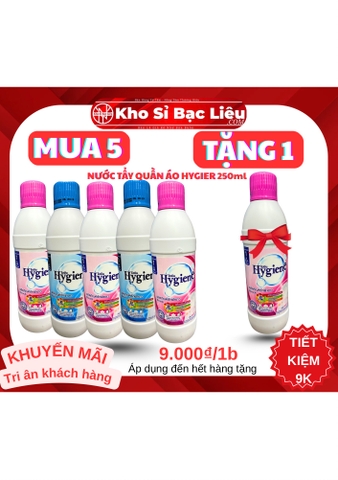KM- M5T1 NƯỚC TẨY QUẦN ÁO HYGIENE CHAI 250ml TL  (1)